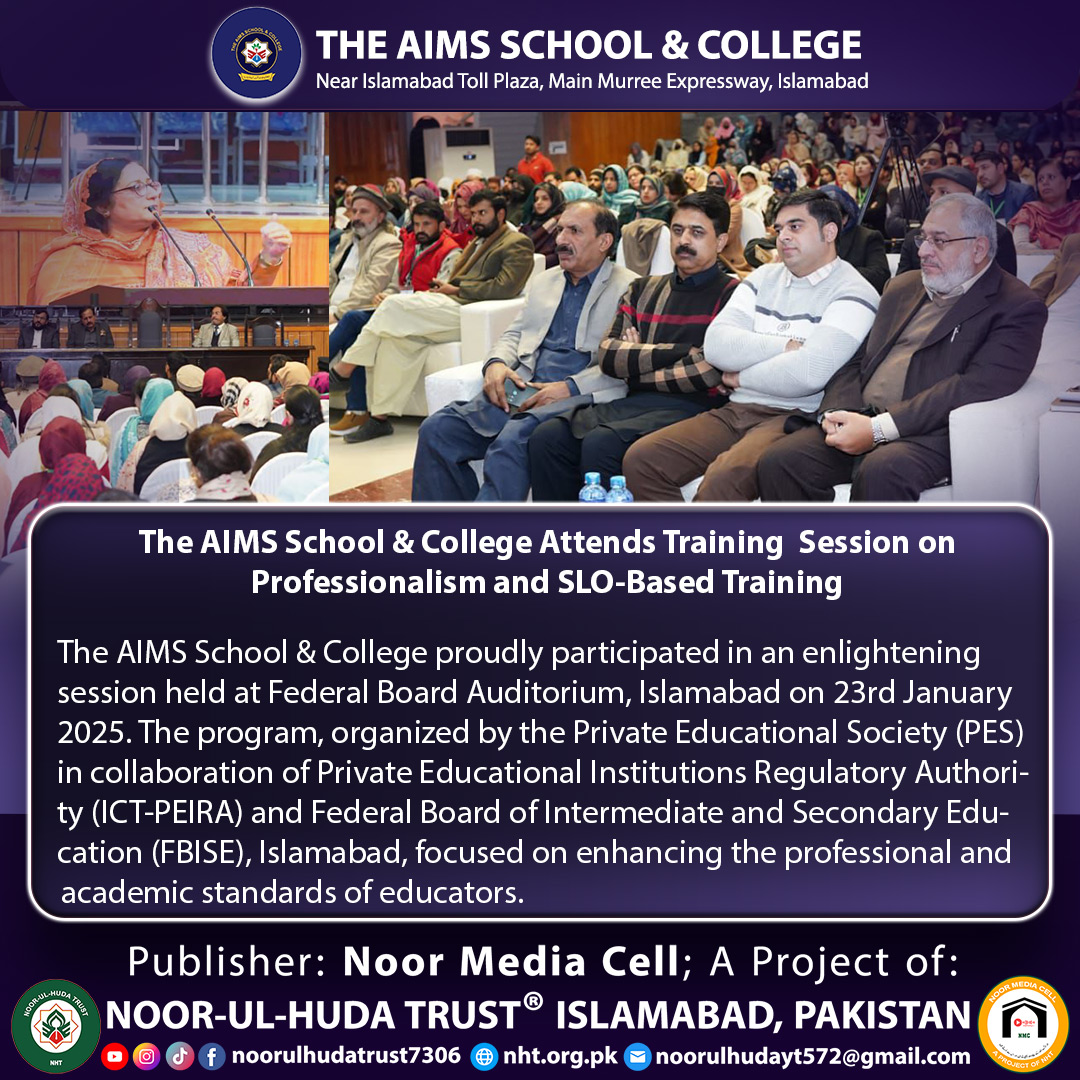 The AIMS School & College Attends Training Session on Professionalism and SLO-Based Training